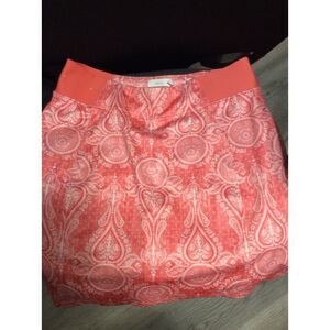 Lady Hagen Coral Print Golf Skort Large L VNC High Waist